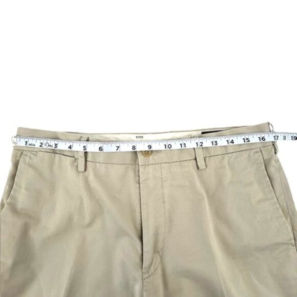 Polo Ralph Lauren Stretch Slim Fit Chino Pants 33x30 Flat Front Khaki Beige - Picture 9 of 9